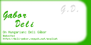 gabor deli business card