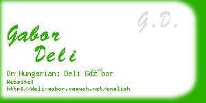 gabor deli business card